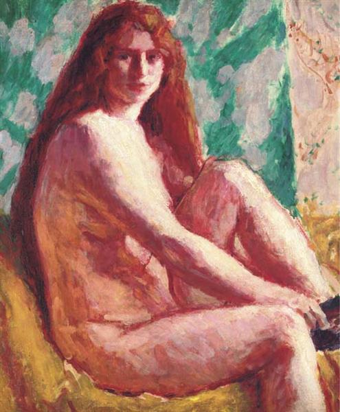Seated Nude with Red Hair, c.1900 - Родерик О’Конор