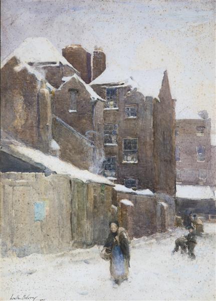 A Backstreet in the Snow - Walter Osborne