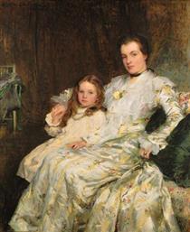 Portrait of Mrs Chadwyck-healy and Her Daughter - Walter Osborne