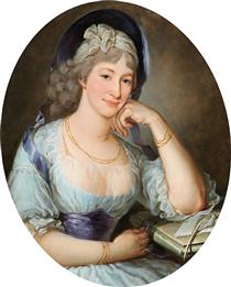Portrait of Countess Marie Ernestine Esterhazy Starhemberg - Barbara Krafft
