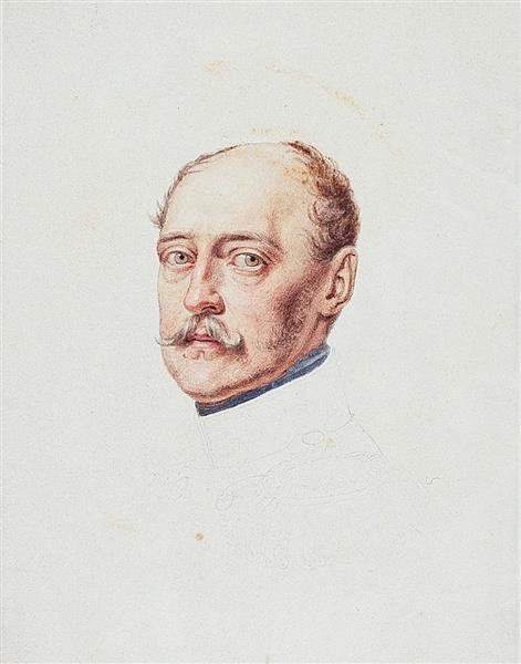 Sketch for portrait of Emperor Nicholas I, 1850 - Christina Robertson