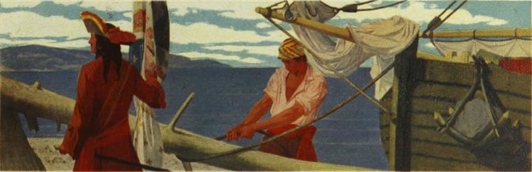 4. Lasalle on Lake Erie, 1909 - Francis Davis Millet