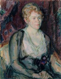 Portrait of Mrs. Agda Vilén - Magnus Enckell