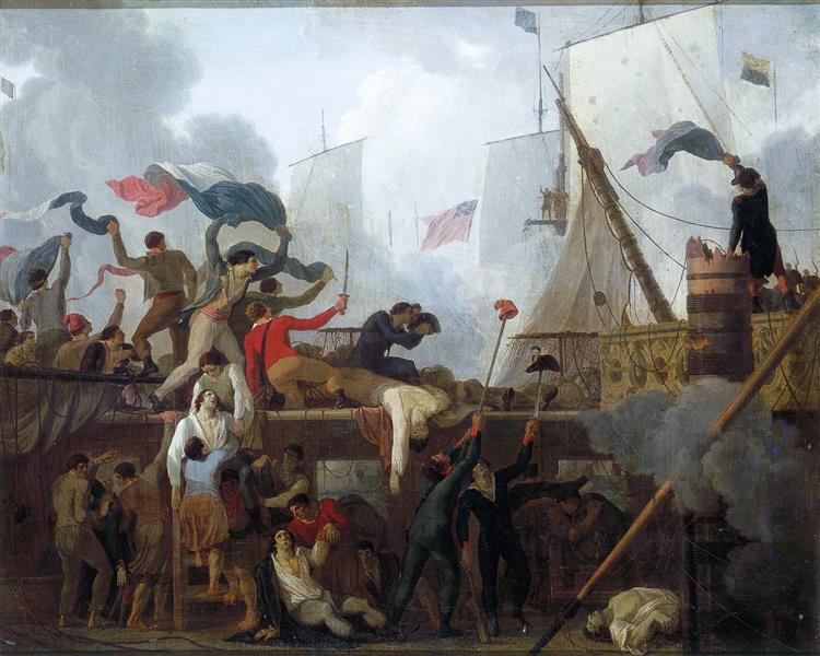 Heroism of the Sailors of the Ship of the Line Vengeur Under Captain Renaudin, 1795 - Никола-Антуан Тоне