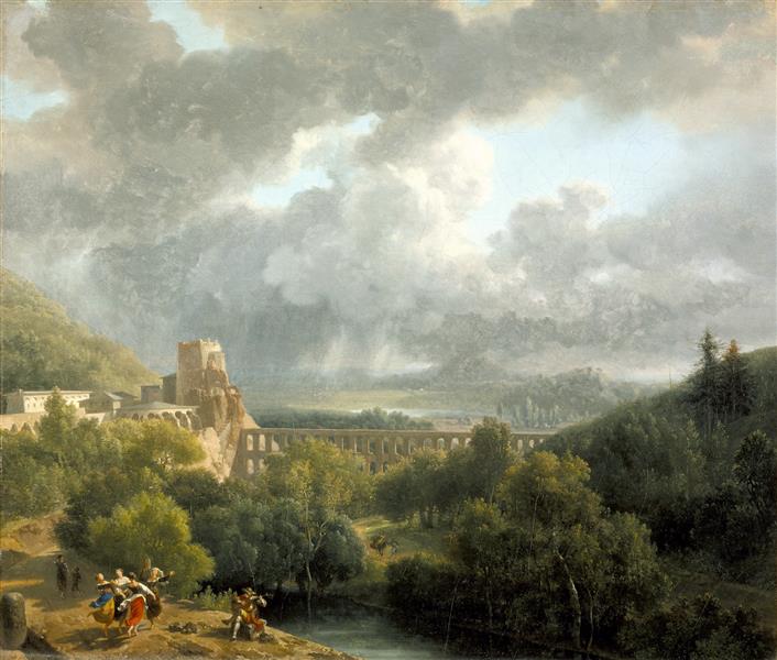 Landscape with An Aqueduct, 1810 - Никола-Антуан Тоне