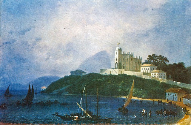 Vista Da Praia E Da Igreja Da Glória Do Outeiro No Rio De Janeiro, c.1817 - Никола-Антуан Тоне
