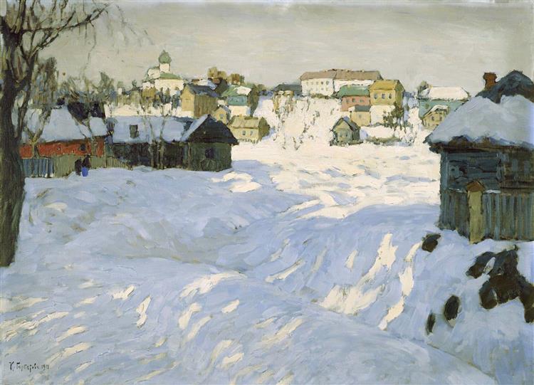 Old Town. Winter, 1911 - Konstantin Ivanovich Gorbatov