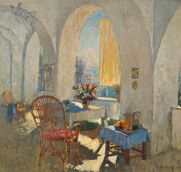 A Sunny Terrace, 1930 - Konstantin Gorbatov