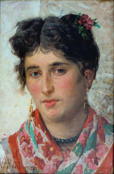 Young peasant woman, c.1880 - c.1889 - Noè Bordignon