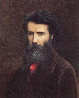 Self-Portrait With Red Tie, c.1870 - Эрнст Эбер