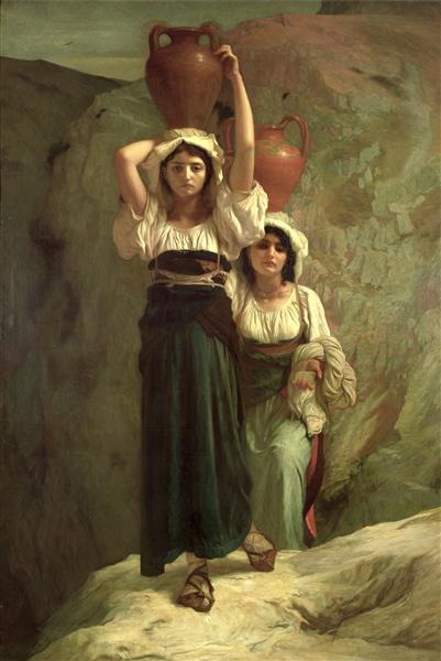 The girls of Alvito, 1855 - Эрнст Эбер