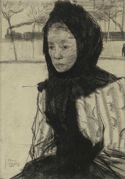 Woman with Headscarf - Isaac Israels