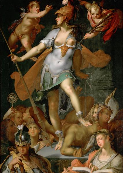Minerva as the Victor over Ignorance, 1591 - Bartholomeus Spranger
