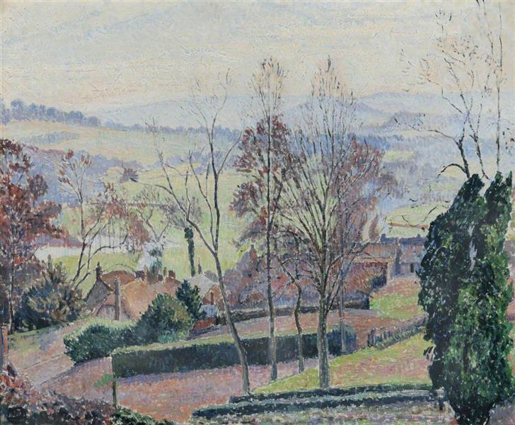 A February Morning, East Knoyle, Wiltshire, 1918 - Lucien Pissarro
