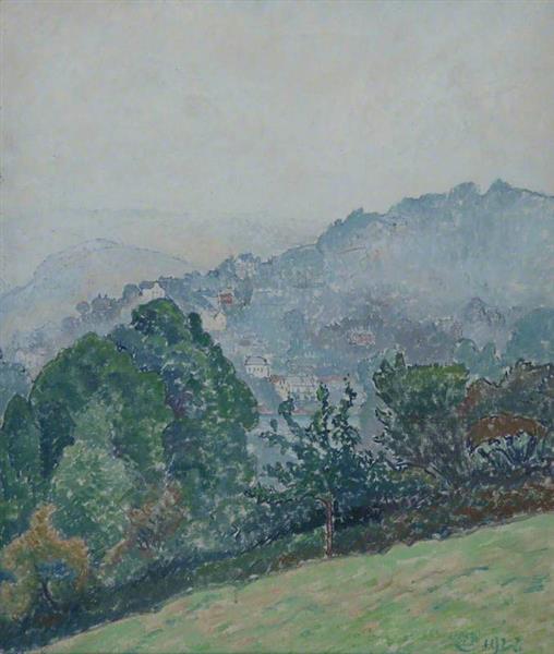 Kingswear Through the Mist, 1922 - Lucien Pissarro