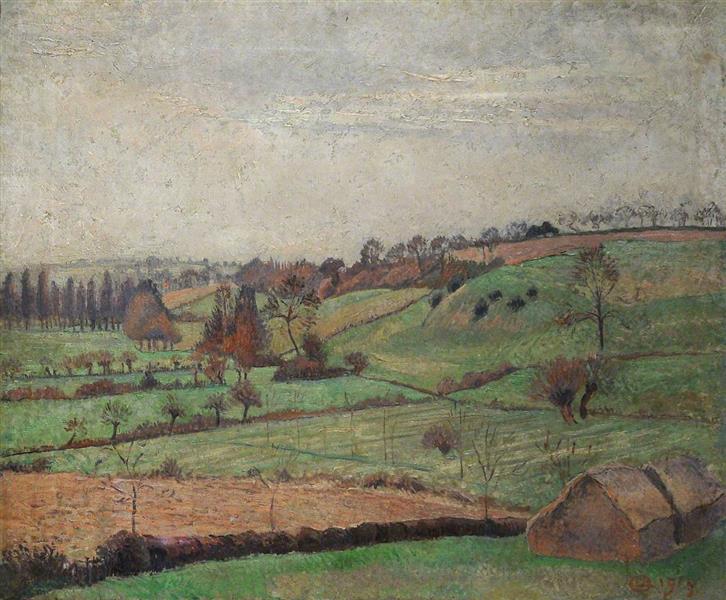 The Valley, Duton Hill, Elsenham, Esse, 1915 - Lucien Pissarro