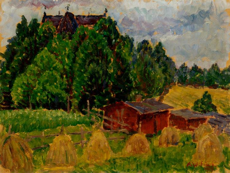 Landscape from Padasjoki, 1917 - Альфред Вильям Финч