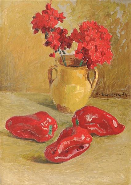 Red peppers, 1974 - Antonio Sicurezza