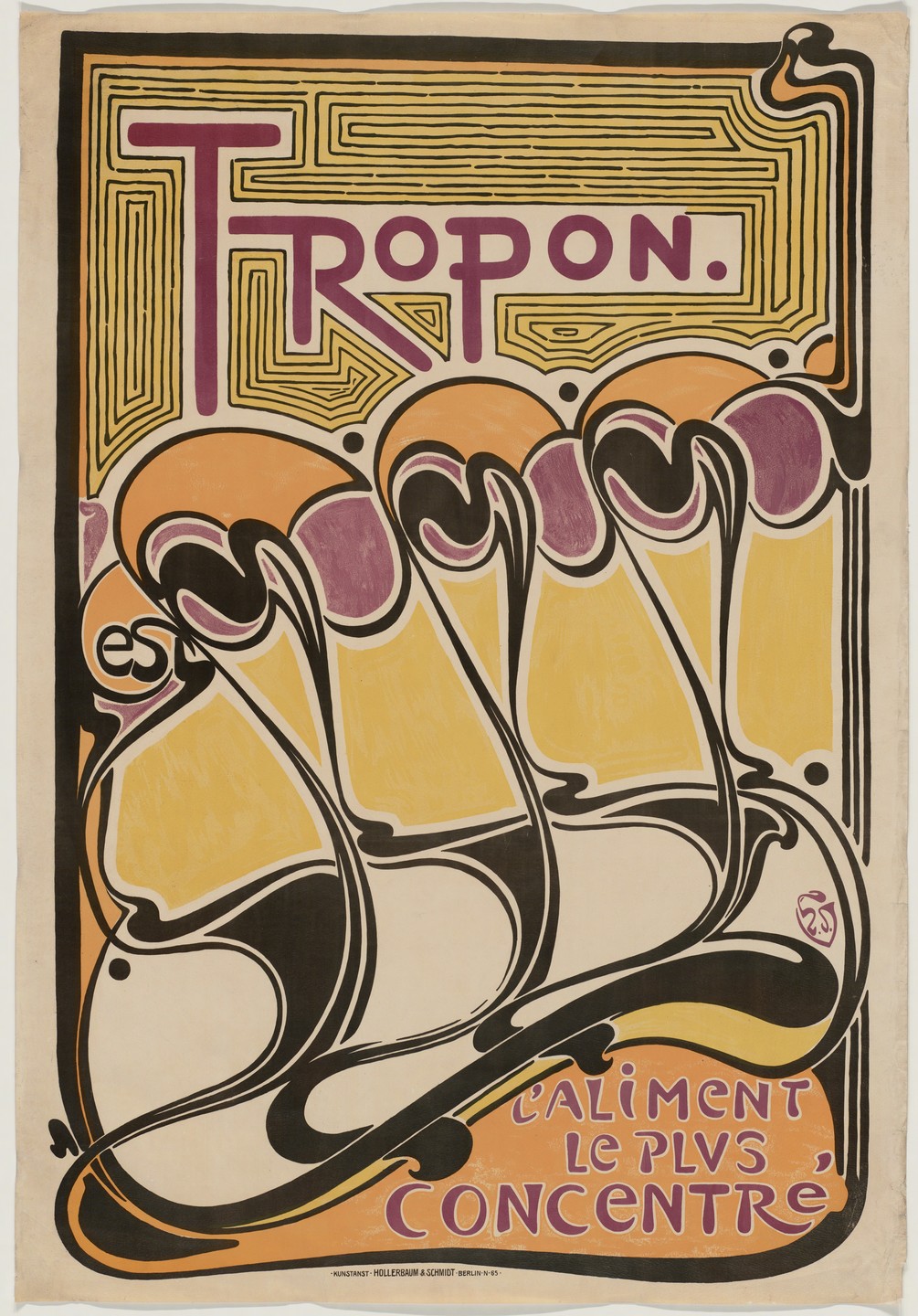 Tropon Werbung Eiweiß Konzentrat Kunst Henry van de Velde Plakatwelt 1140