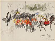 The Queen's Guard, Sketch for 'Madeline in London' - Ludwig Bemelmans