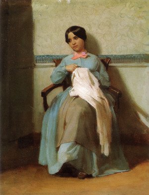 A Portrait Of Lonie Bouguereau - 布格羅
