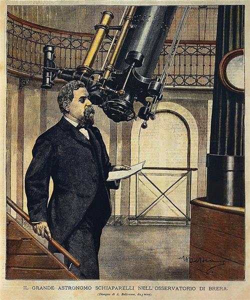 Italian Astronomer Giovanni Schiaparelli, 1900 - Achille Beltrame