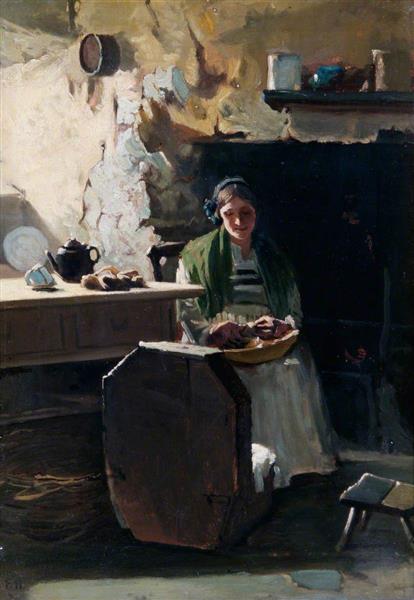 Peeling Potatoes, c.1870 - Frank Holl