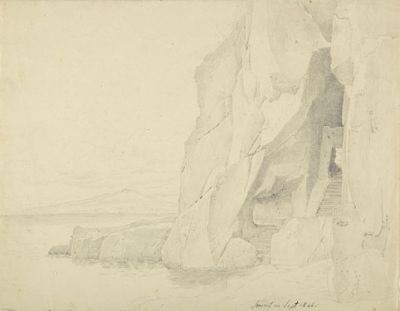 The rocky shore of Sorrento, 1846 - Theodor Leopold Weller