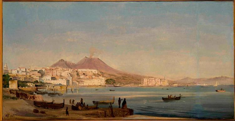 Naples from the coast of Chiaia, 1843 - Ипполито Каффи