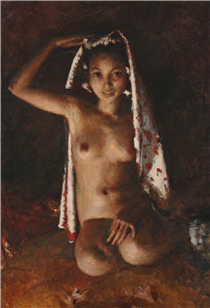 Portrait of a nude - Romualdo Locatelli