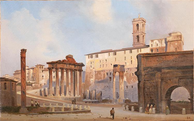 The Roman Forum, 1857 - Ippolito Caffi