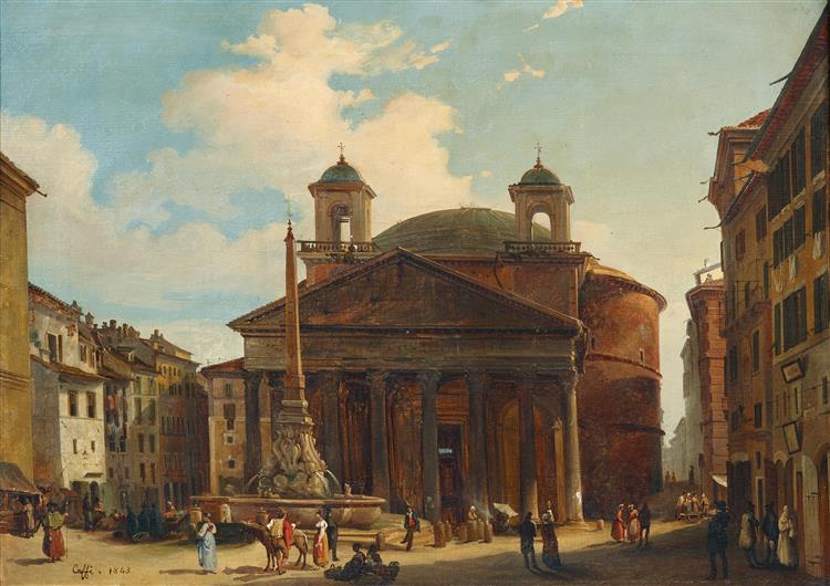 Rome, the Pantheon, 1843 - Ипполито Каффи