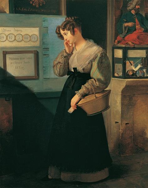 Girl at the Lottery, 1829 - Петер Фенди
