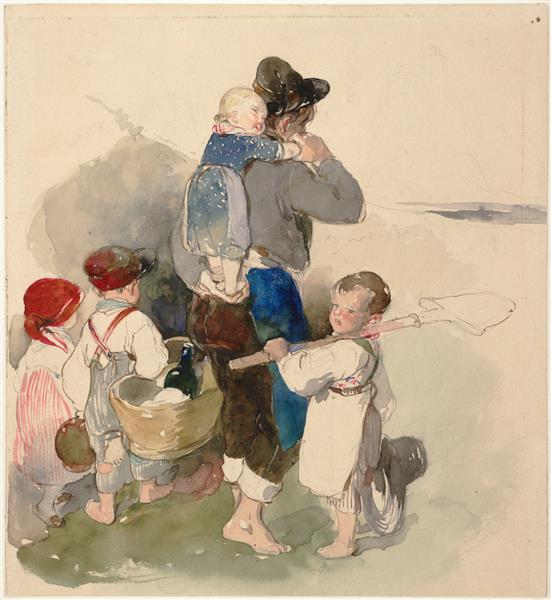Children on Their Way to Work in the Fields, 1840 - Peter Fendi