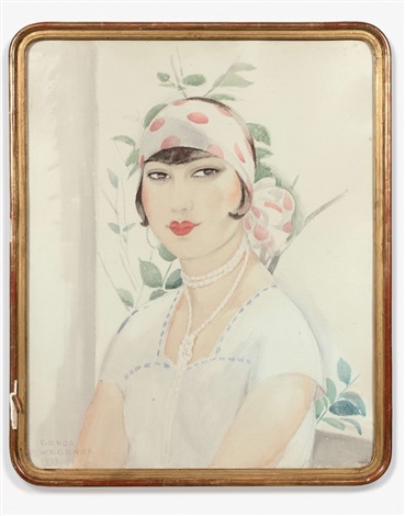 Portrait De Femme Au Bandeau, 1928 - Герда Вегенер