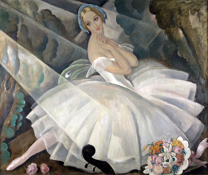The Ballerina Ulla Poulsen in the Ballet Chopiniana, c.1927 - Герда Вегенер