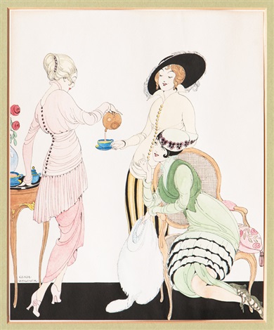 Three Ladies: Teatime, c.1916 - 1918 - Герда Вегенер