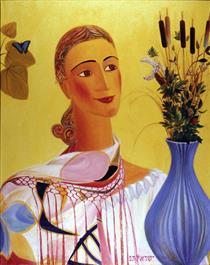 Woman with shawl - Israel Tsvaygenbaum