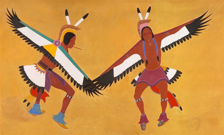 Two Eagle Dancers, 1936 - Stephen Mopope
