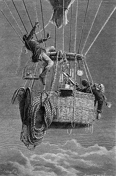 Glaisher, passed out in his balloon gondola at an altitude of (almost) 11,000 m (above sea level), 1862 - Émile Bayard