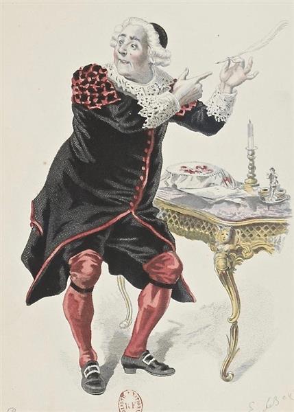 Bartholo, from ''The Barber of Seville'', 1876 - Émile Bayard