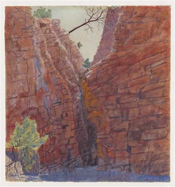 Redbank Gorge, MacDonnell Ranges, Central Australia, 1936 - Альберт Наматжира