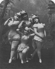 The Folies-Bergère dance group - Félix Nadar