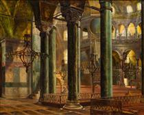 Interior of Hagia Sophia Mosque - Sevket Dag