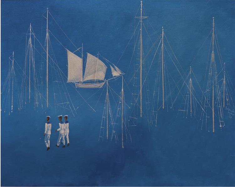 Sailors and Boats, 1971 - Spyros Vassiliou