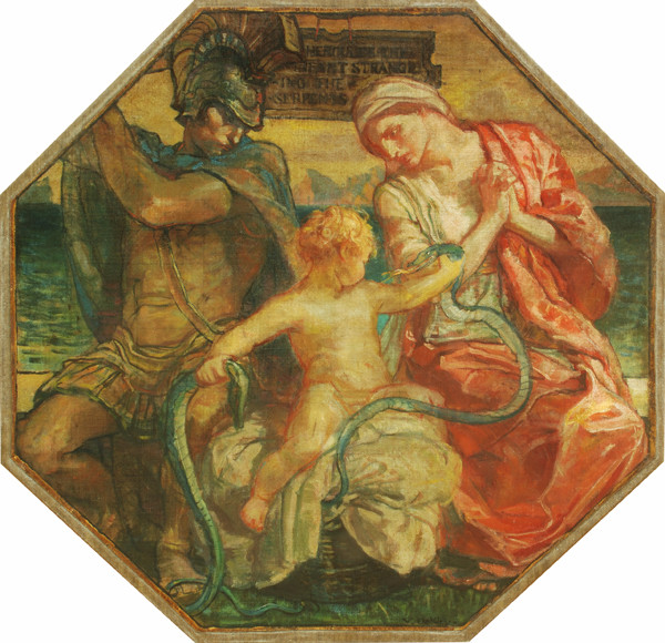 Hercules the Infant Strangling the Serpents, 1910 - 1911 - Violet Oakley