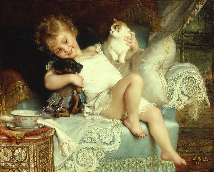 Favourite pets, 1885 - Émile Munier