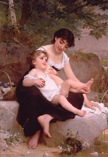 Mother and child, 1892 - Эмиль Мюнье