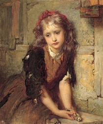 The dead goldfinch ("All that was left to love") - George Elgar Hicks