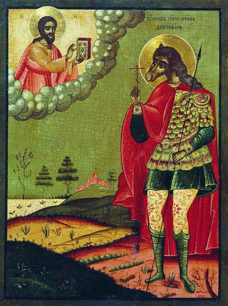 Saint Christopher, c.1750 - Orthodox Icons